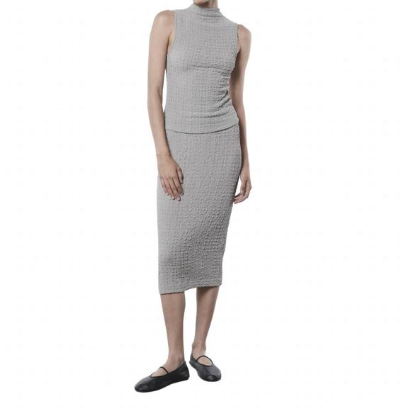NEW ENZA COSTA puckered pencil skirt in limestone - Picture 1 of 2